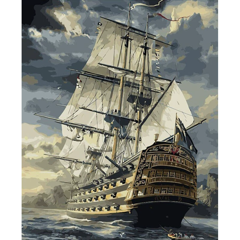 Digital Oil Painting (Zichen) Sailing — 40×50 cm Frameless DIY Kit