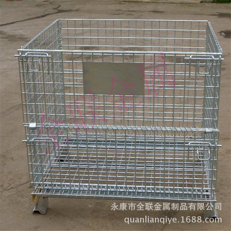 出售堆垛仓储笼 供应车间折叠式仓储笼可定 制镀锌仓储笼现货批发