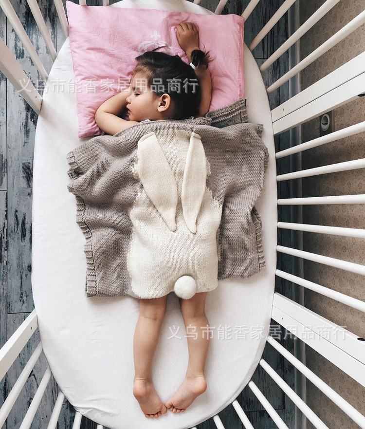 兔子毛线空调毯 (20)