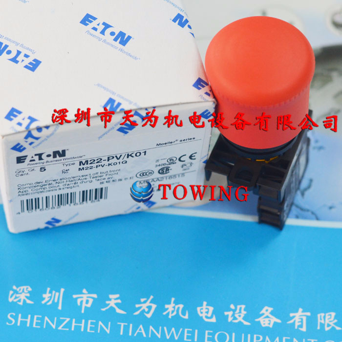 【伊顿代理】美国EATON伊顿M22-PV/K01红色大头按钮