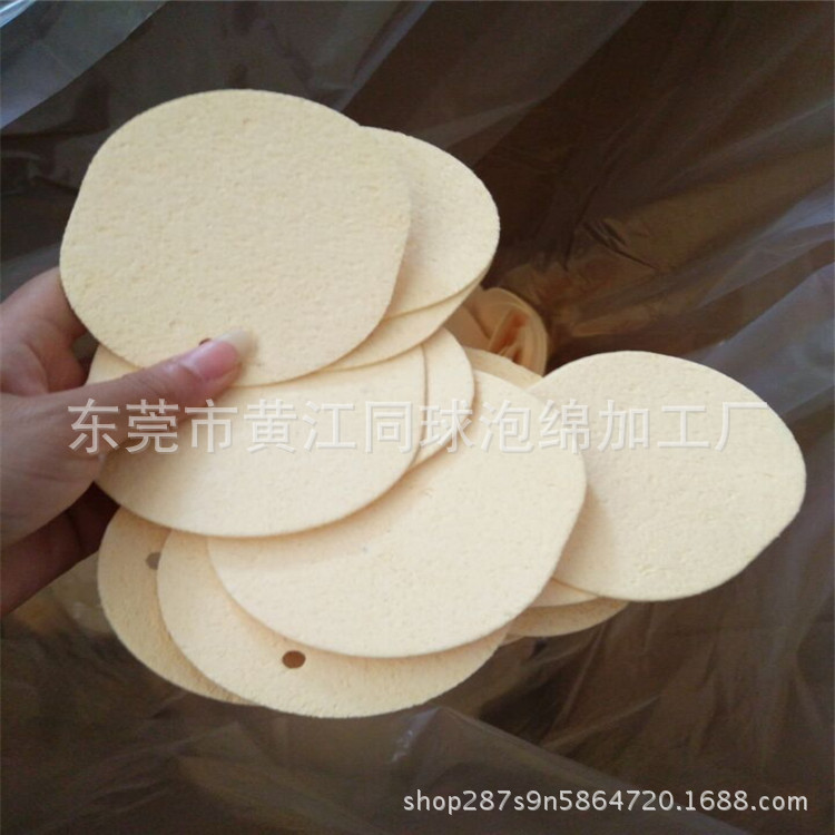 2MM压缩椭圆形木浆海绵 高倍压缩烙铁吸水海棉 东莞压缩泡绵厂供