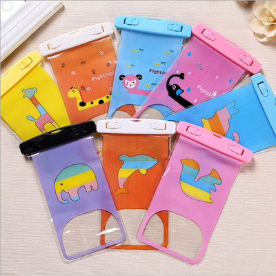 创意卡通动物手机防水袋户外游泳潜水漂流智能触屏手机密封防水袋|ru