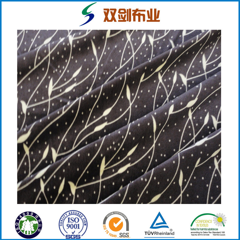 常熟厂家销售经编韩国绒染色印花高档服装沙发面料