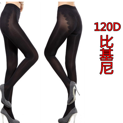 Spring new pattern bikini butterfly Velvet Pantyhose 120D Solid Show thin Impervious Silk stockings