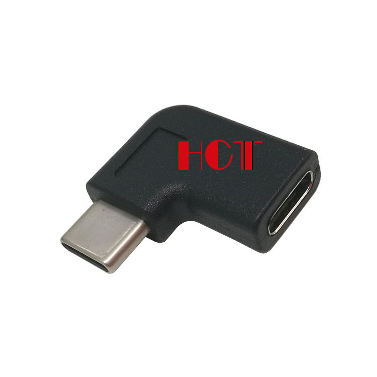 USB 3.1type C male to female extension head adapter USB3.1 C male to C female 90 degree elbow