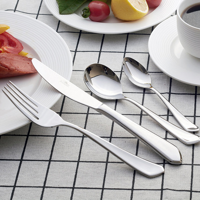 新款不锈钢304餐具牛排刀叉勺 酒店刀叉 西餐餐具 镀玫瑰金刀叉勺