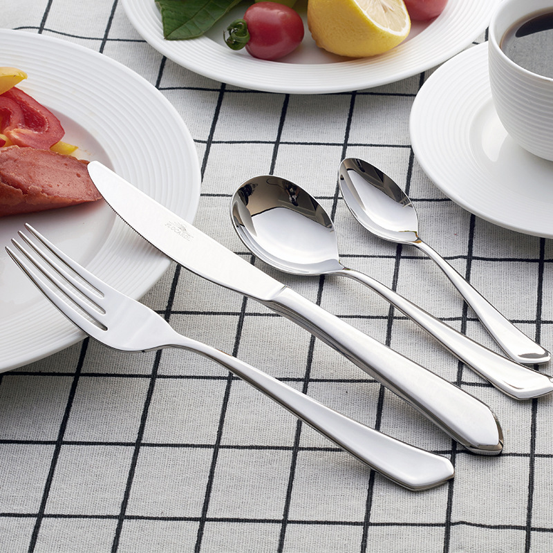 新款不锈钢304餐具牛排刀叉勺 酒店刀叉 西餐餐具 镀玫瑰金刀叉勺