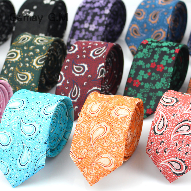 Men's Tie Paisley Cashew Flower Polyeste...