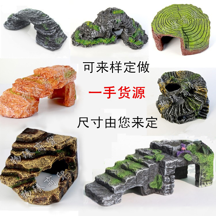 Turtle Basking Platform Climbing Platform Resin Crafts Stone Bridge Fish Tank Landscaping Turtle Tank Decoration Fish Tank Decoration Ornaments