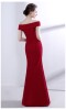 Evening dress female fashion shoulder slim sexy skirt tail word summer wedding bride dress models