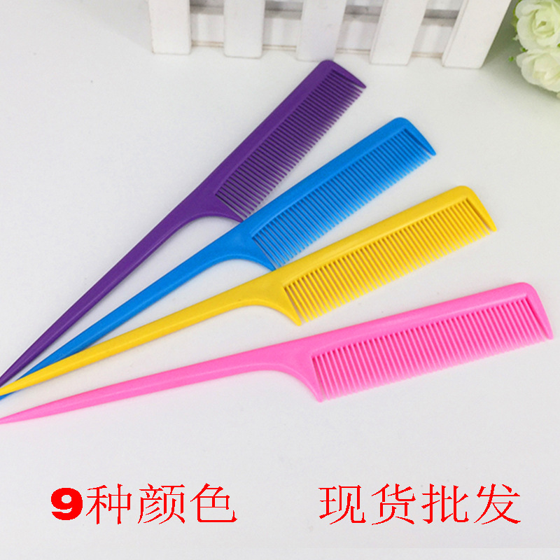 Color hairdressing comb, pointed tail co...