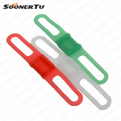 Bicycle Silicone Straps Bike Light Zip Ties High Elastic Plastic Straps Fixed Flying Mountain Bike Light Wide Straps
