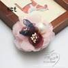 Brooch handmade lapel pin, clothing, accessory from pearl, wholesale, flowered