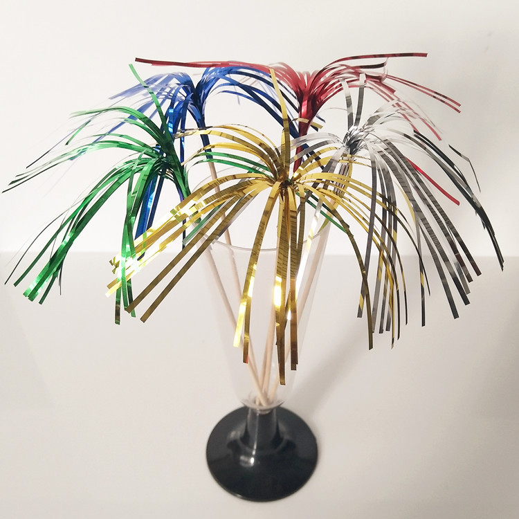 Cash Fruit Toothpick Creative Color Wooden Fireworks Toothpick 100 Pcs Cocktail Needle 15cm In Stock Wholesale display picture 1