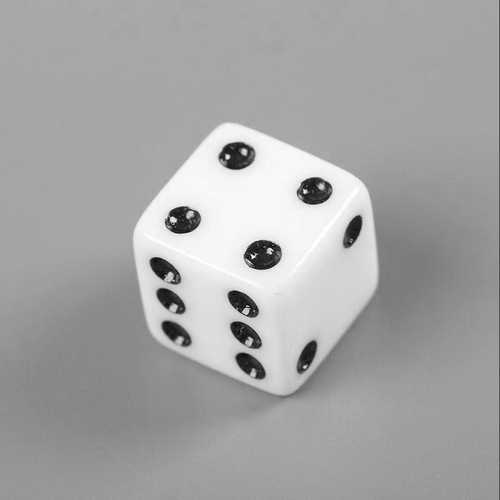 Cross-border supply 16# white square dice, dice, board games, mahjong accessories 1.6CM