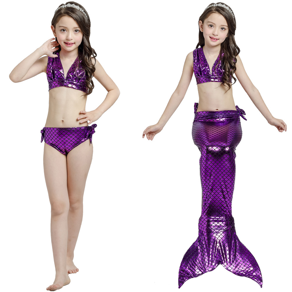Yy3033-purple mermaid swimming skirt