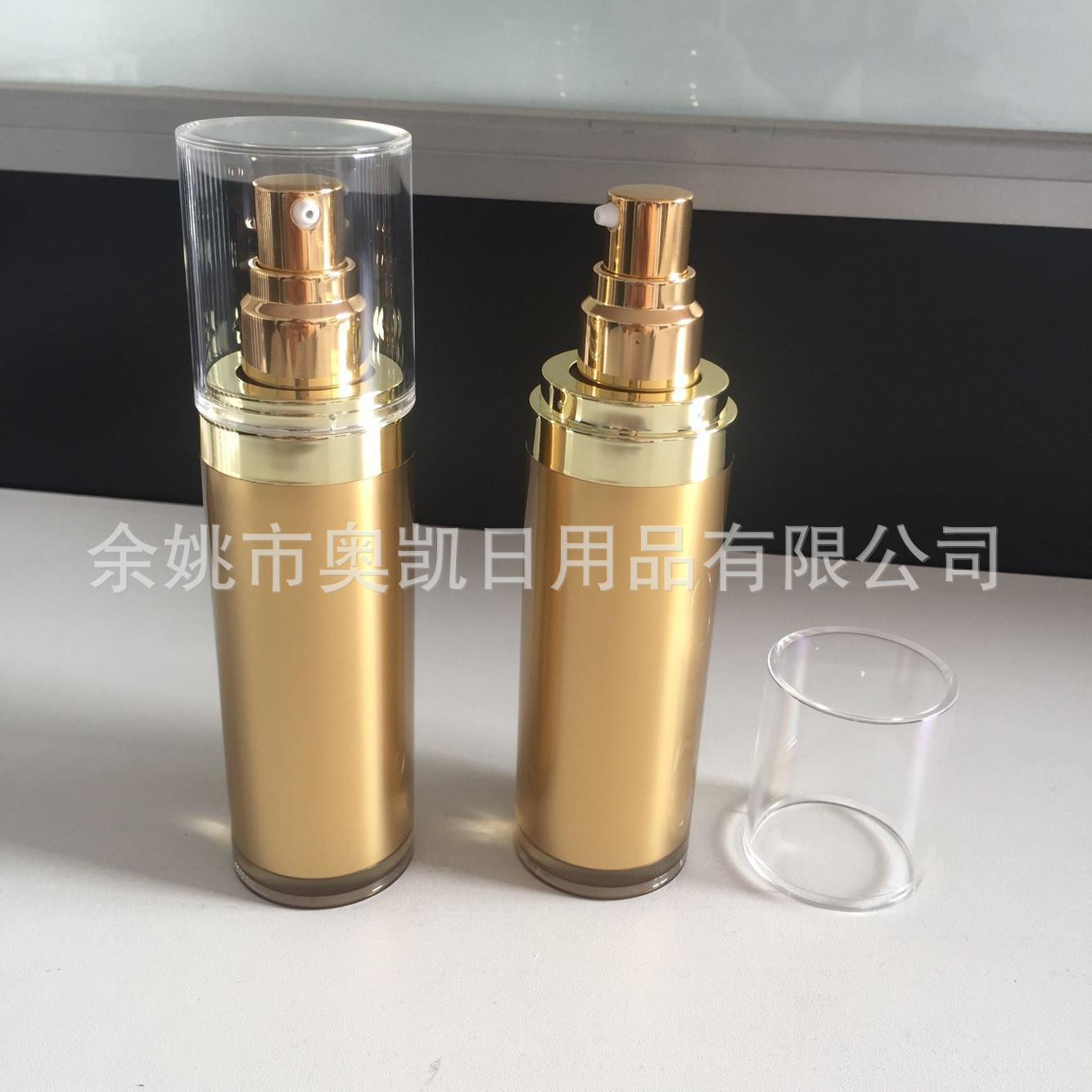 50ml哑金色亚克力乳液瓶真空瓶60毫升双层乳液瓶瓶高档亚克力瓶子