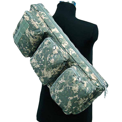 Outdoor MP5 Slant Backpack, Outdoor Fishing Bag, Camouflage Double-Shoulder Tactical Backpack, CS Field Warfare Tactical Mountaineering Bag