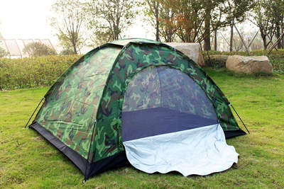 Double Single Layer Camouflage Tent Outdoor Camping Rainproof UV Tent Gift Tent Wholesale (Çadırlar) - army-green-camouflage-double