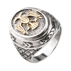 New 2018 European and American Retro Alloy Ring with Impurities, Bar Accessory, Yiwu Origin Manufacturer, Stable Supply