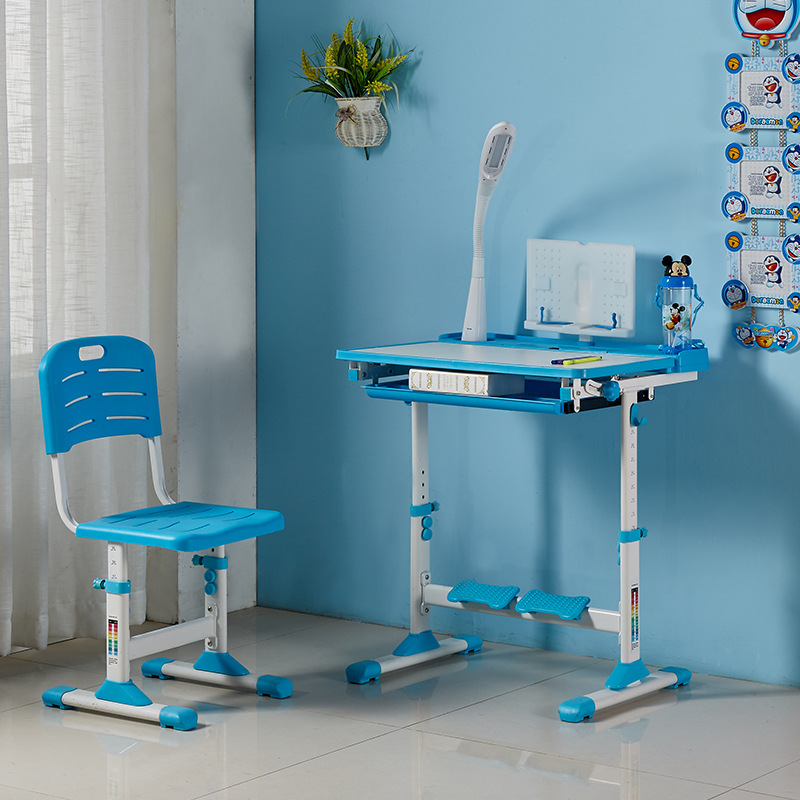儿童写字桌课桌椅可升降家用 儿童书桌套装 儿童学习桌一件代发