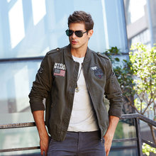 新款秋冬欧美风棒球空军飞行夹克衫潮流男士军装工装上衣青年