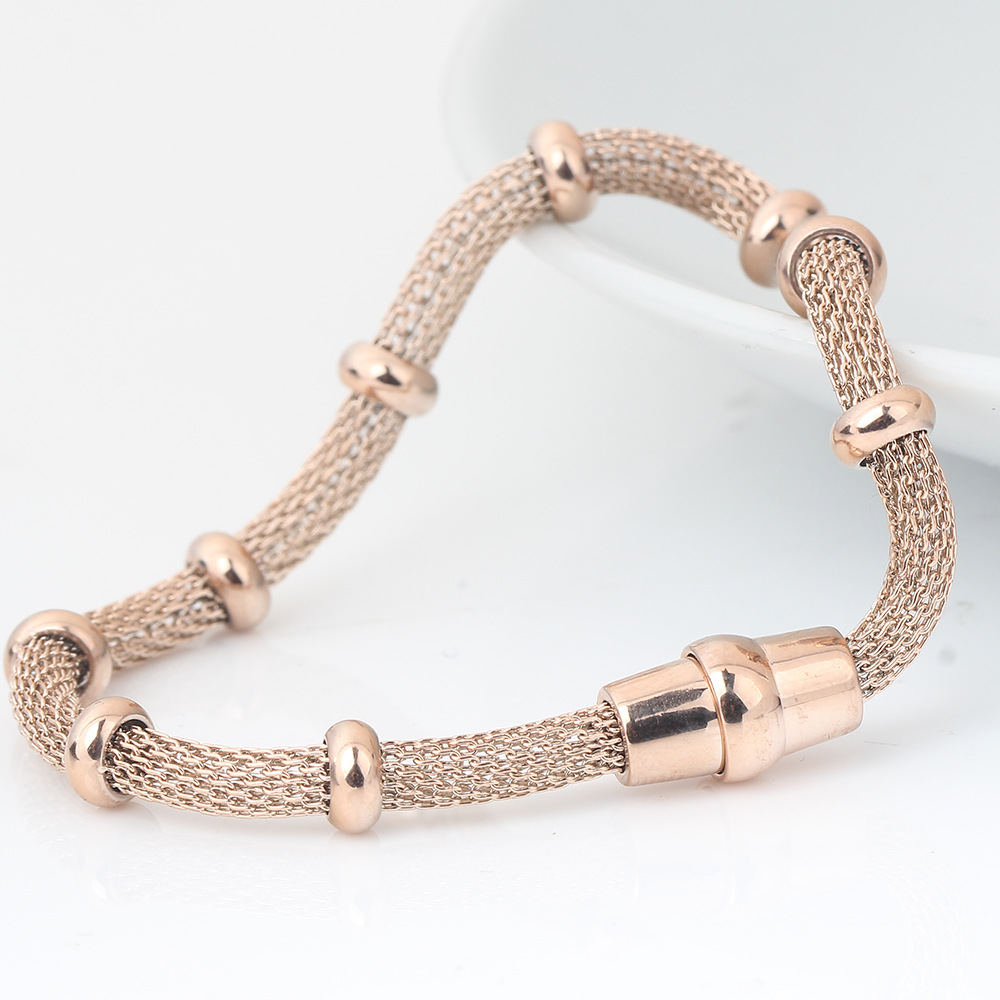 Bracelets Classification 1 Piece Quantity Street Occasion Wholesale Basic Geometric Titanium Steel Plating Bracelets