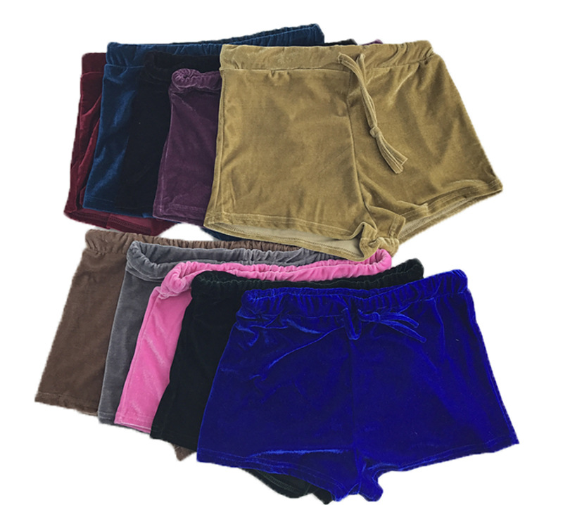 tight fit velvet shorts  NSLM29558