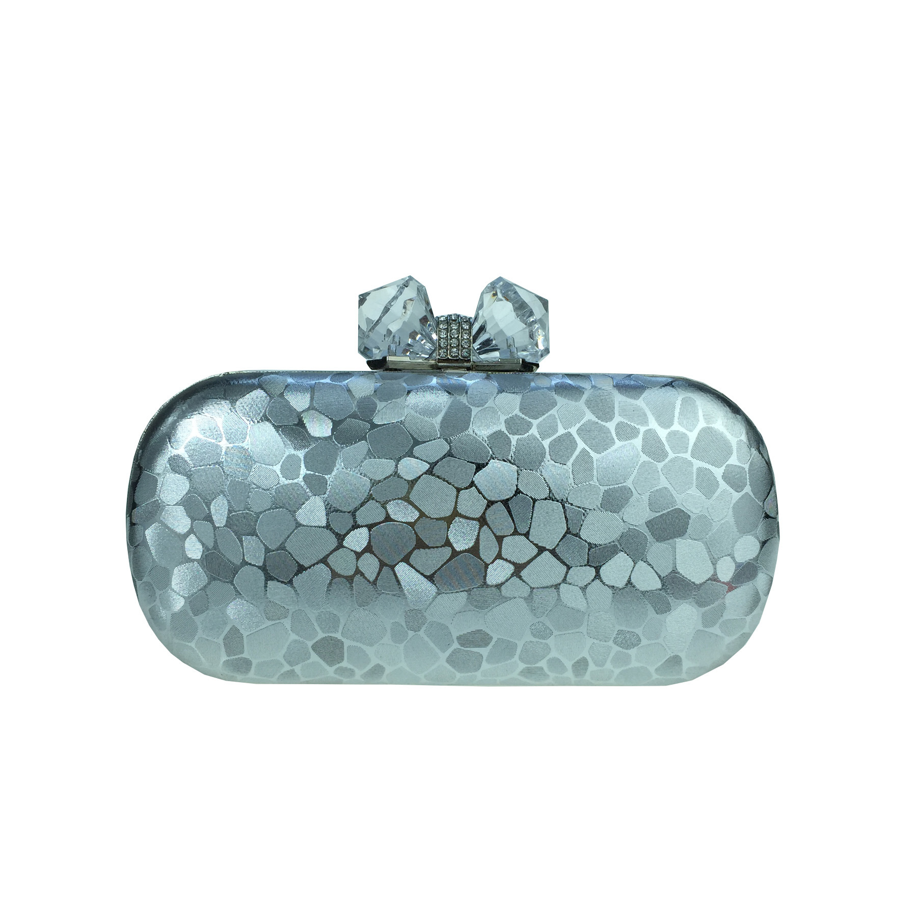 Túi clutch nữ dạ tiệc hoa satin thêu hạt bướm ngọc trai, tay cầm kim loại và dây đeo ngọc trai — Màu đỏ, Màu vàng, Màu bạc chi tiết 17