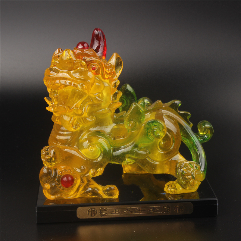 汽车用品大号琉璃貔貅汽车香水貔貅仿玉香水座车用摆件汽车饰品|ru