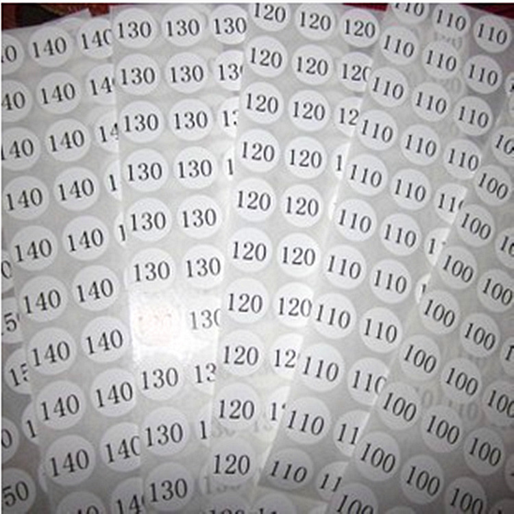 圆形彩色数字贴纸定做衣服尺码号码贴直径1-10cm 字母标签定制