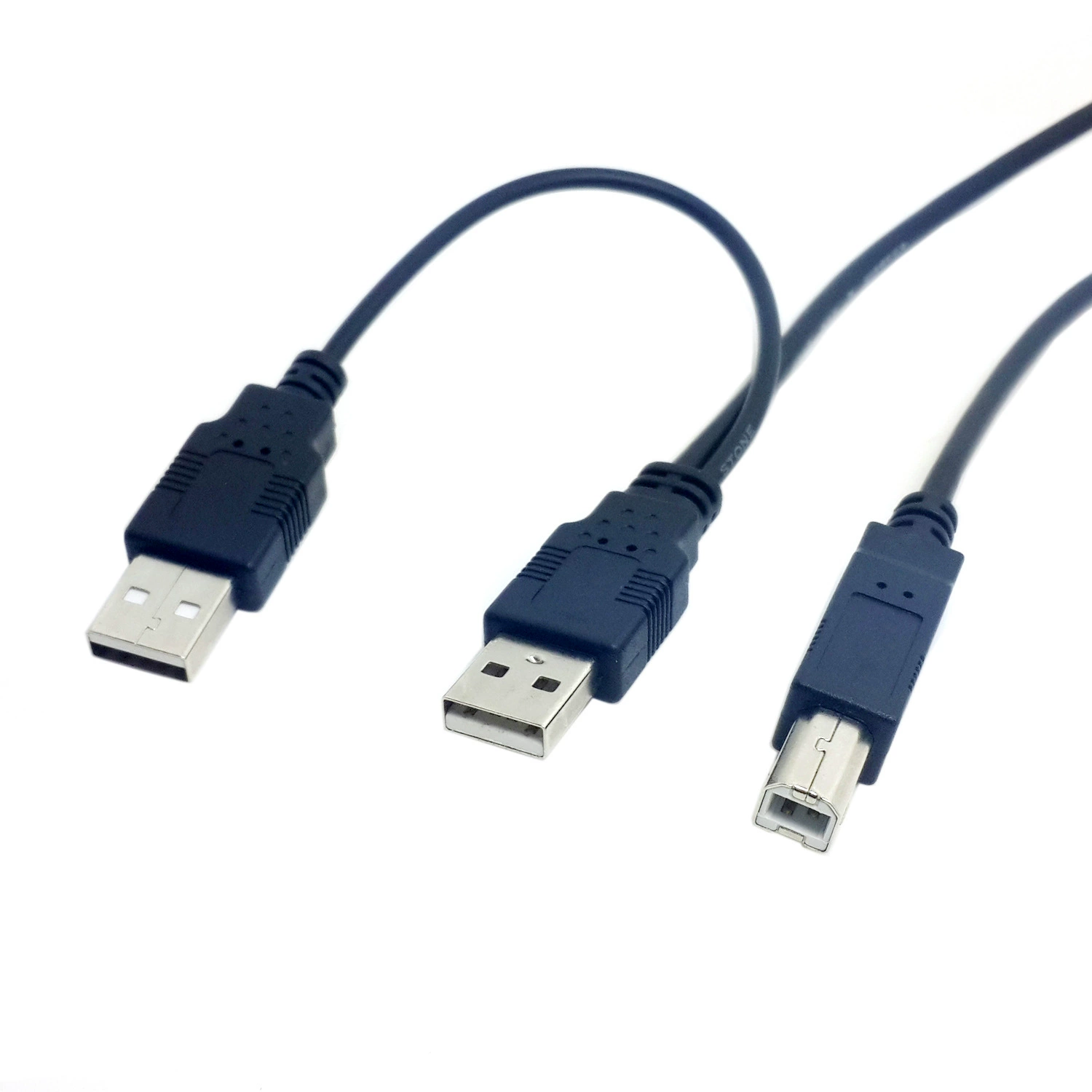 Кабель данных U2-313 USB 2.0 для мобильного жесткого диска, трехголовной дата-кабель, парный источник питания USB, стандарт B линии