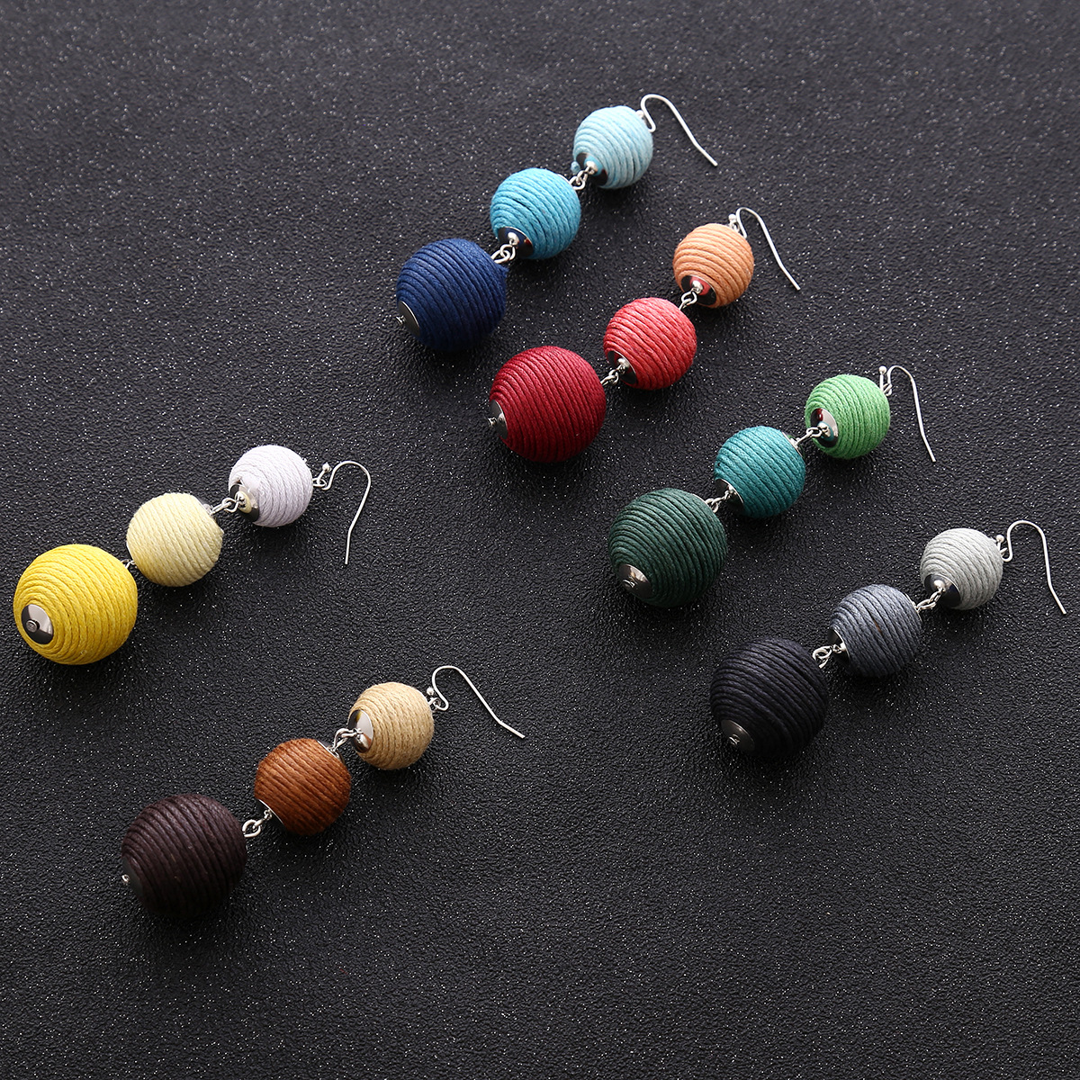 Simple alloy manual earring (brown)NHNMD3815-brown