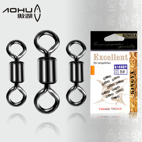 Aohu Eight-shaped Ring Stainless Steel American Swivel Fishing Gear Accessories Wholesale Fishing Supplies Eight-shaped Ring Connector