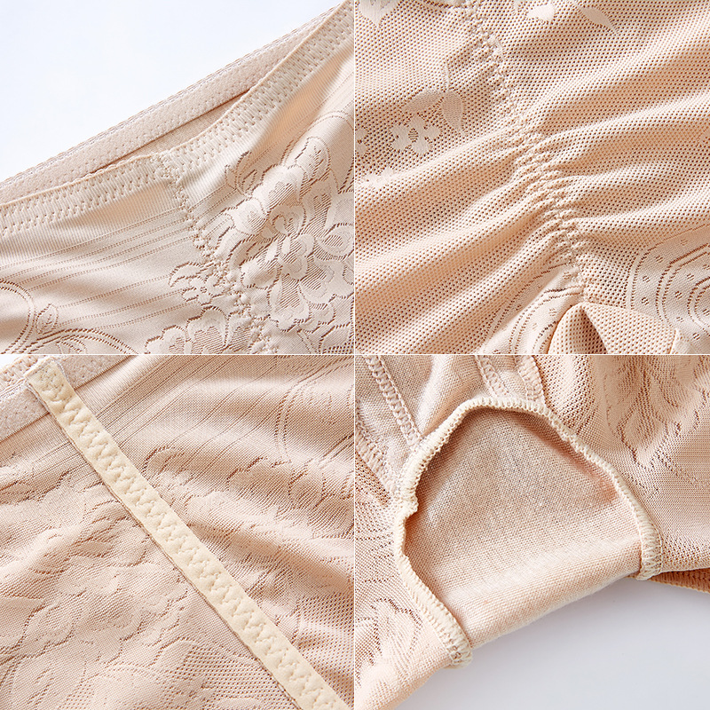 Pantalones de seguridad anti-exposición de las mujeres de verano de cintura alta del vientre que forma los pantalones de elevación de la cadera transpirable cuerpo sin costuras que forma las polainas delgados de una sola pieza de entrega