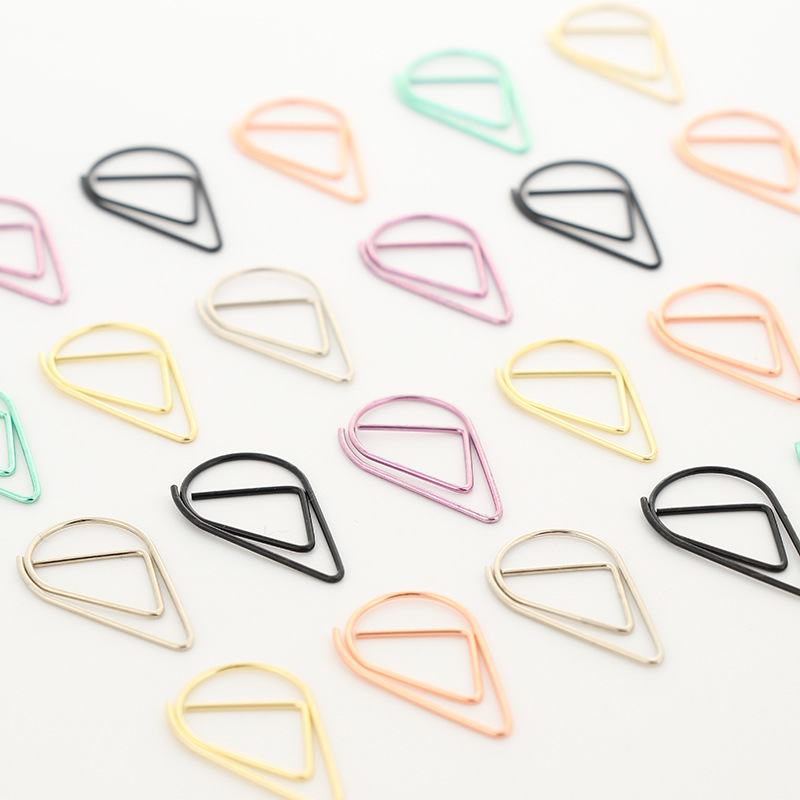 originality Metal Paperclip golden trumpet Drop Clip bookmark PDA Choice 6 colors Optional