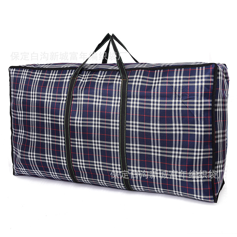 Custom manufacturer waterproof Oxford Packaging bag luggage Move travel Storage bag Lattice woven bag portable