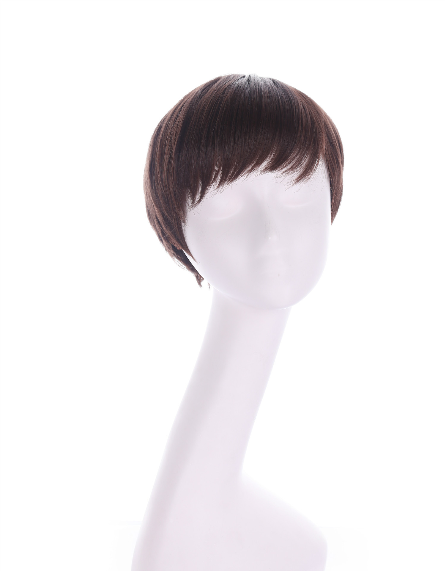 H041 pelucas de cabello corto marrón europeo y americano
