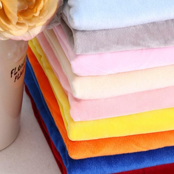 Factory spot super soft polyester ammonia stretch Silver Fox velvet knitted fabric autumn and winter warm sweater super soft composite fabric
