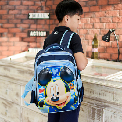 正品米奇米妮新款 潮 兒童雙肩書包 卡通小學生 透氣減負書包批發