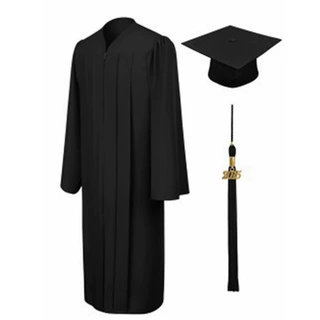 定制 学士服美式学士服梭织面料黑色专业生产厂家可定制
