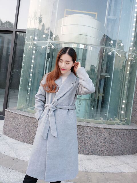 New European and American woolen overcoat autumn and winter