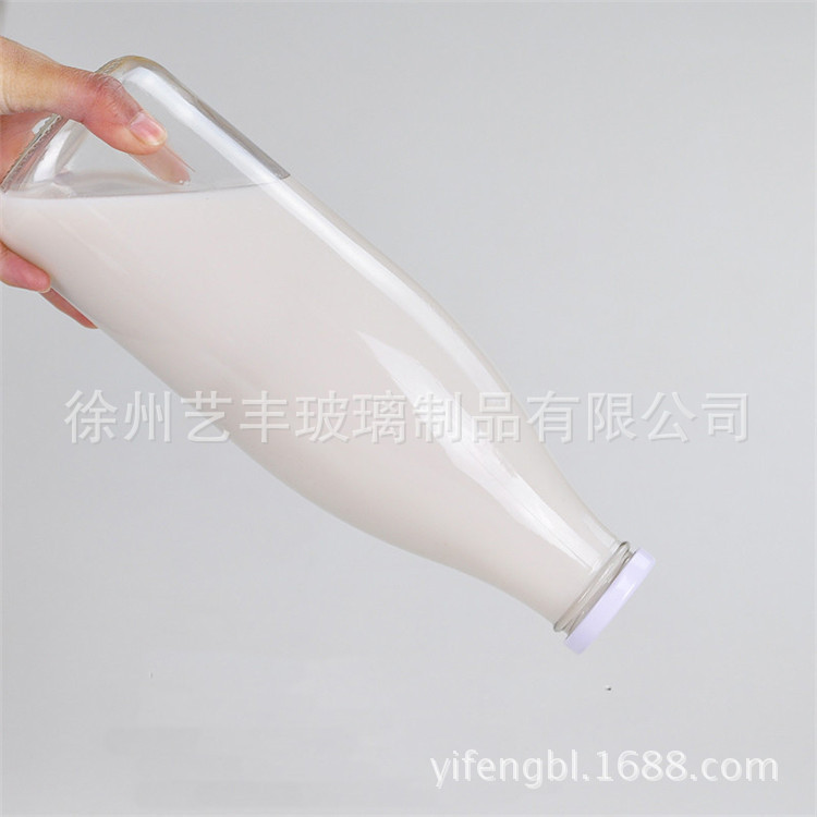 1000ML 鲜奶丝口玻璃瓶 玻璃酸奶瓶 巴氏鲜牛奶瓶 大奶瓶