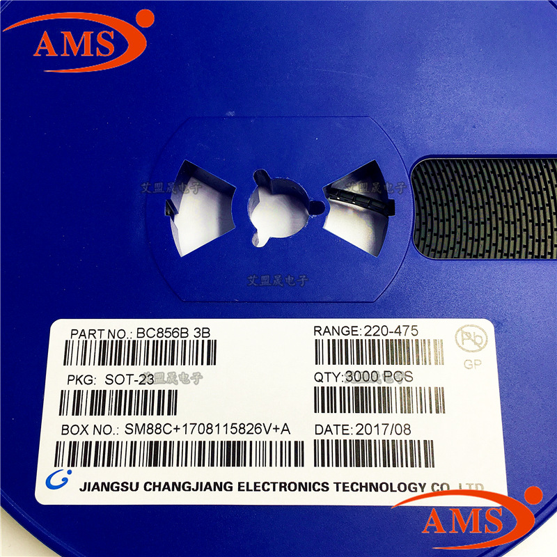 BC856B 丝印：3B SOT-23-3 CJ/长电 贴片三极管晶体管 全新现货