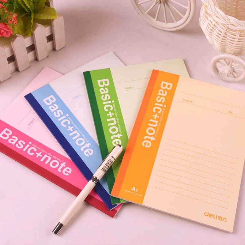 Блокнот Deli 7650 Утолщенная мягкая копия Блокнот Студенческий дневник Блокнот A5 Простой маленький свежий большой