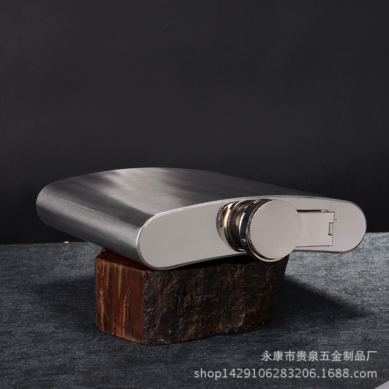 不锈钢小酒壶 4-18盎司金属盖酒具随身便携酒瓶批发刻字二两1斤3-阿里巴巴