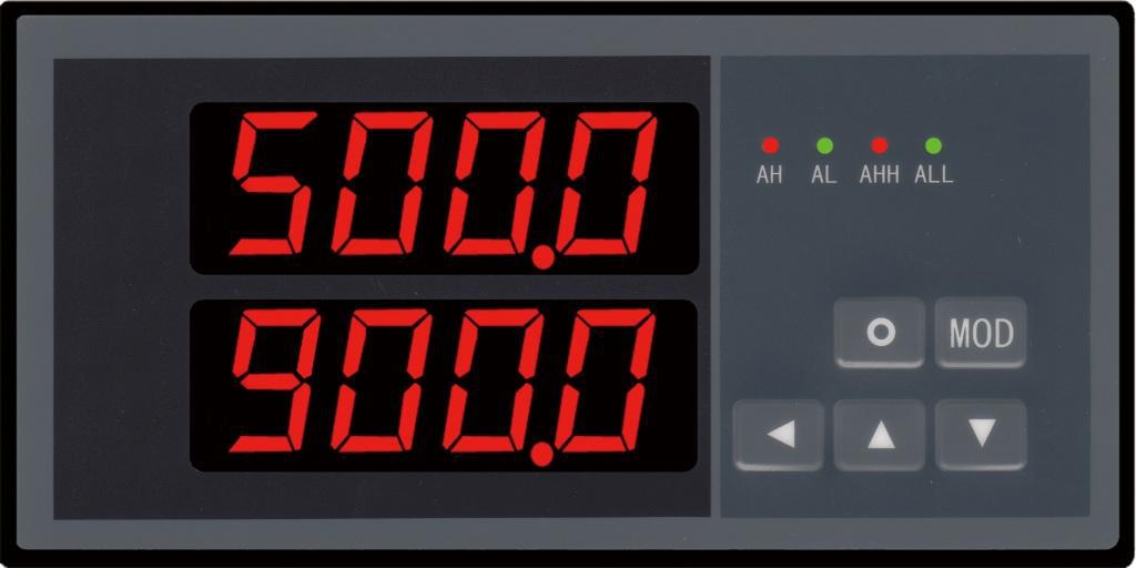 XSW数显智能仪表,主显示+第二显示,第二显示可供显示工程量单位|ru