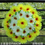 Недорогой хризантема большой цветок Кружный шелковый цветок могила могила моделирование цинмин Цветок жертва цветок Lingtang декоративный Цветочный фейнер оптовая торговля