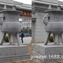 庙宇石头香炉哪里卖 济宁寺庙石香炉价格 惠安龙雕香炉图片大全