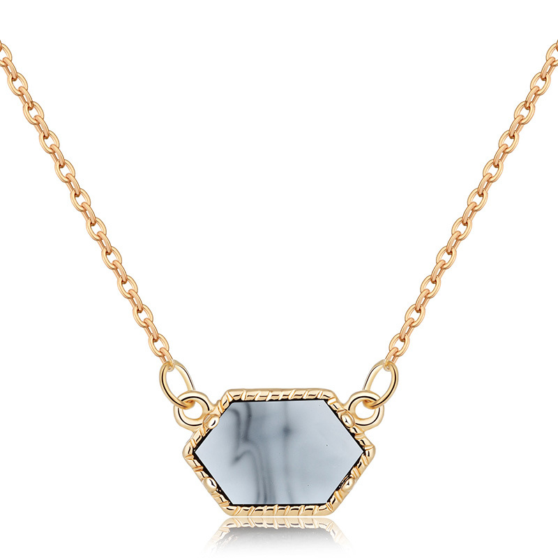 Collier À Pendentif Diamant Turquoise En Grappe De Cristal Multicolore Simple À La Mode display picture 8